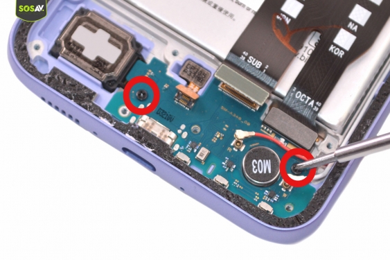 Guide photos remplacement connecteur de charge Galaxy A34 (Etape 8 - image 5)