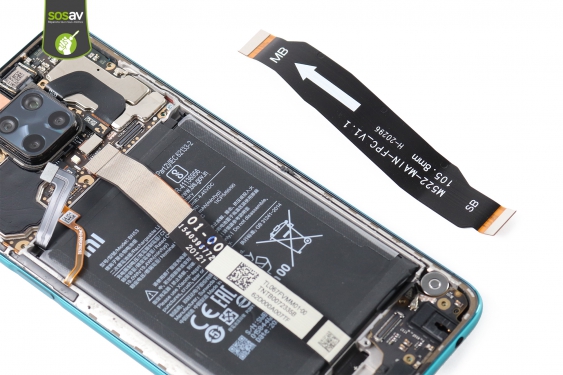 Guide photos remplacement nappe de liaison connecteur de charge Redmi Note 9 Pro (Etape 16 - image 1)