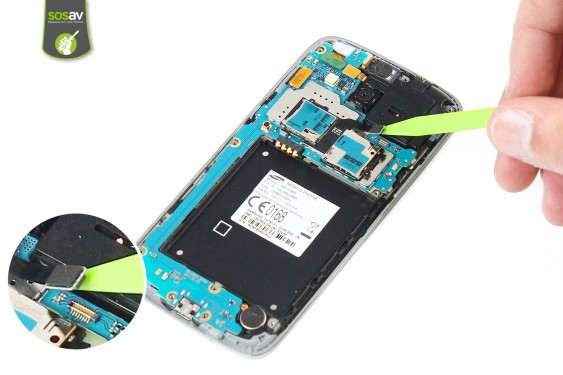 Guide photos remplacement lecteur carte sim et microsd Samsung Galaxy Core 4G (Etape 7 - image 2)