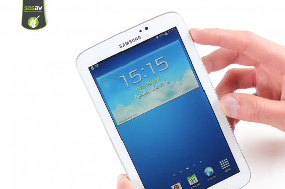 Guide photos remplacement haut-parleur gauche  Galaxy Tab 3 7" (Etape 1 - image 1)