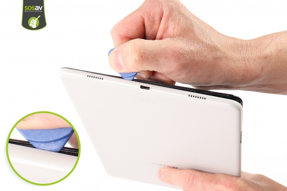 Guide photos remplacement haut-parleur haut gauche Galaxy Tab A 10,5 (2018) (Etape 3 - image 1)