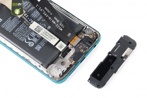 Guide photos remplacement nappe de liaison connecteur de charge Redmi Note 9 Pro (Etape 14 - image 1)