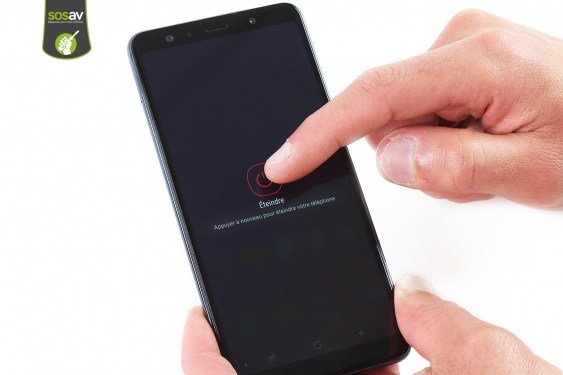 Guide photos remplacement vitre arrière Galaxy A7 (2018) (Etape 1 - image 3)