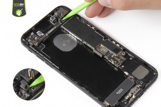 Guide photos remplacement nappe power, vibreur, volume, flash et micro externe iPhone 7 (Etape 32 - image 1)