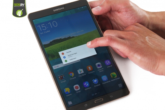 Guide photos remplacement caméra arrière Galaxy Tab S 8.4 (Etape 1 - image 2)