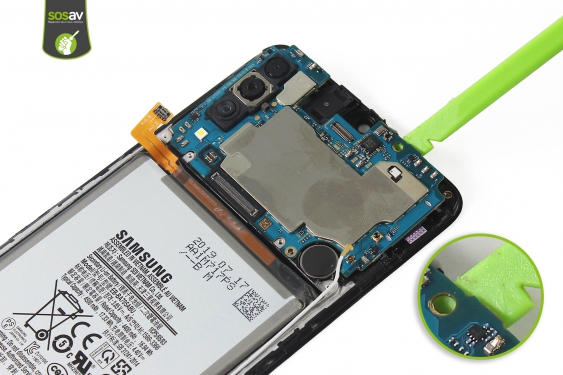 Guide photos remplacement caméra arrière / carte mère Galaxy A70 (Etape 15 - image 2)