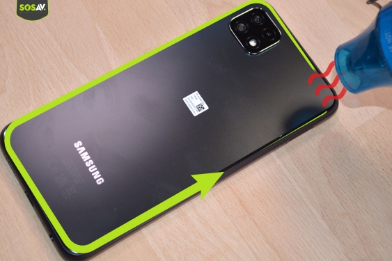Guide photos remplacement vitre arrière Galaxy A22 (5G) (Etape 2 - image 2)