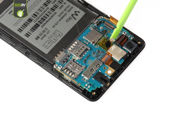 Guide photos remplacement nappe de liaison connecteur de charge Wiko Rainbow Lite 4G  (Etape 14 - image 2)