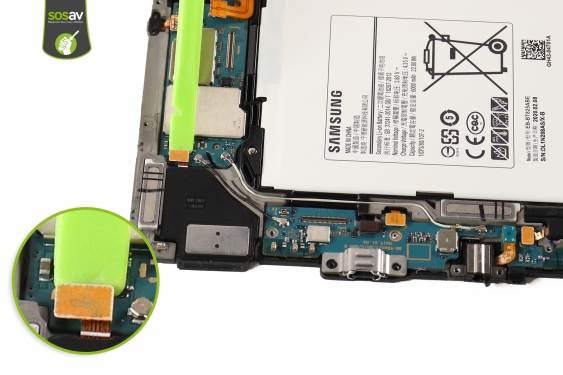 Guide photos remplacement haut-parleur bas gauche Galaxy Tab S3 9.7 (Etape 16 - image 1)