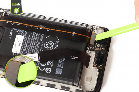 Guide photos remplacement nappe de liaison connecteur de charge Xiaomi Redmi 8 (Etape 14 - image 1)