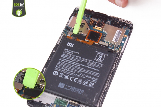 Guide photos remplacement nappe de liaison connecteur de charge Redmi Note 4X (Etape 13 - image 1)