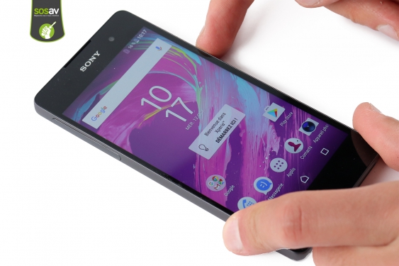Guide photos remplacement ecran Xperia E5 (Etape 1 - image 1)