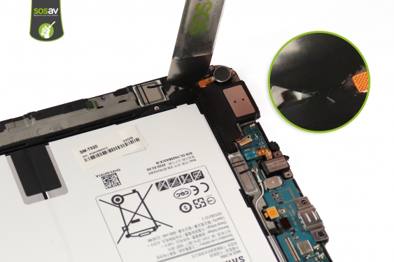 Guide photos remplacement haut-parleur bas droit + vibreur Galaxy Tab S3 9.7 (Etape 17 - image 1)