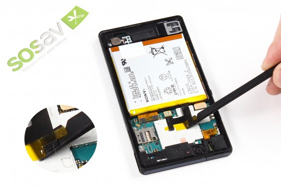 Guide photos remplacement nappe boutons (power, vibreur...) Xperia Z (Etape 6 - image 2)