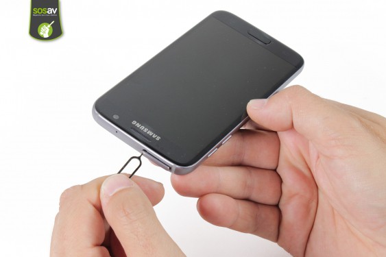 Guide photos remplacement carte microsd / sim Samsung Galaxy S7 (Etape 2 - image 3)