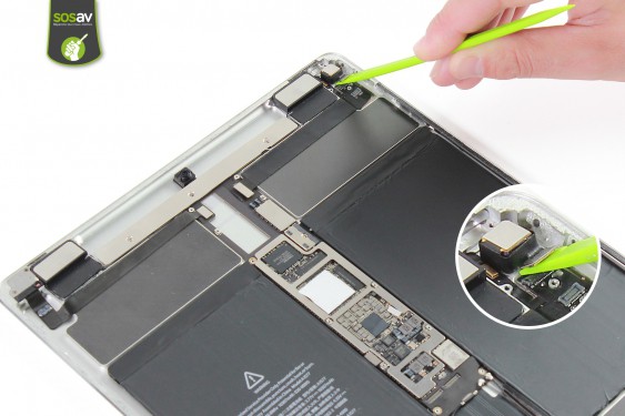 Guide photos remplacement nappe raccordement boutons / caméra iPad Pro 12,9" (2015) (Etape 22 - image 1)