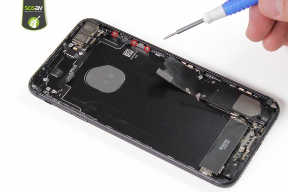 Guide photos remplacement nappe power, vibreur, volume, flash et micro externe iPhone 7 Plus (Etape 29 - image 1)