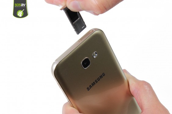 Guide photos remplacement tiroir carte microsd Samsung Galaxy A5 2017 (Etape 2 - image 4)