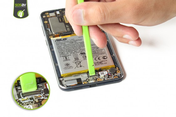 Guide photos remplacement carte connecteur de charge / vibreur  Asus Zenfone 3 (Etape 23 - image 1)