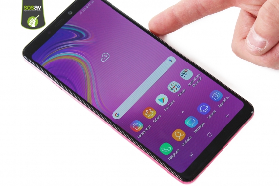 Guide photos remplacement haut-parleur interne Galaxy A9 (2018) (Etape 1 - image 1)