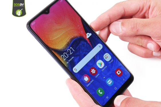 Guide photos remplacement ecran complet (lcd + châssis) Galaxy A10 (Etape 1 - image 1)