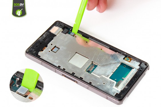 Guide photos remplacement nappe power / volume Xperia Z1 Compact (Etape 29 - image 2)