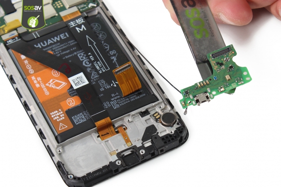 Guide photos remplacement connecteur de charge Huawei Y6 2019 (Etape 15 - image 3)