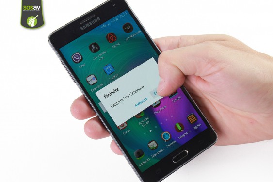 Guide photos remplacement coque arrière Samsung Galaxy A7 (Etape 1 - image 4)