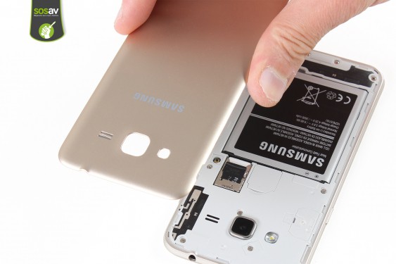 Guide photos remplacement coque arrière Samsung Galaxy J3 2016 (Etape 2 - image 4)