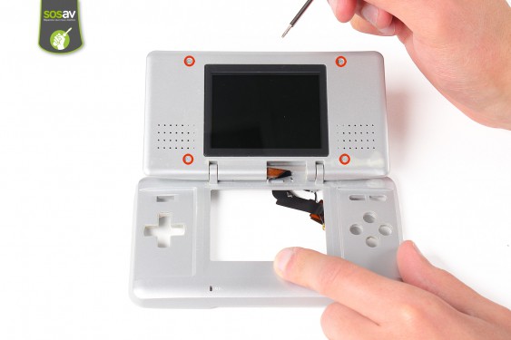 Guide photos remplacement nappe de liaison de la partie supérieure Nintendo DS (Etape 21 - image 1)
