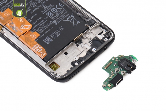 Guide photos remplacement connecteur de charge / jack Huawei P40 Lite (Etape 14 - image 1)