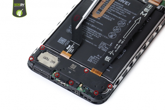 Guide photos remplacement connecteur de charge Huawei Y7 2019 (Etape 10 - image 1)