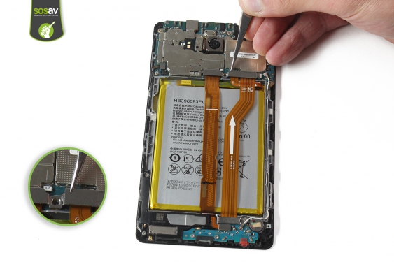 Guide photos remplacement connecteur de charge Huawei Mate 8 (Etape 9 - image 1)