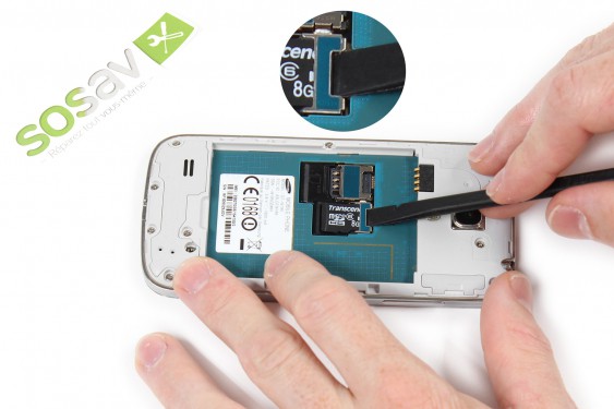 Guide photos remplacement lecteur de carte sim/sd Samsung Galaxy S4 mini (Etape 8 - image 3)