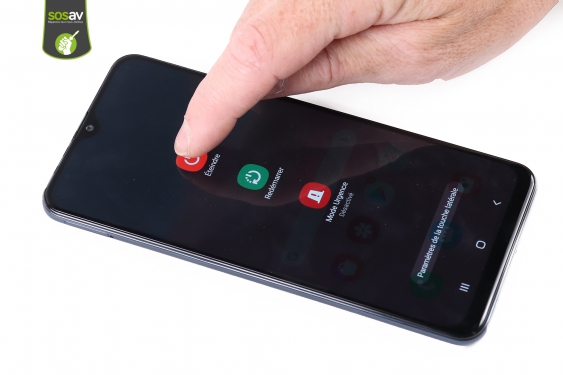 Guide photos remplacement ecran complet (ecran + châssis) Galaxy A30s (Etape 1 - image 2)