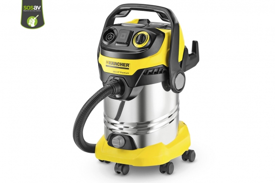 Guide photos remplacement bouton filtre & ressort Aspirateur Karcher WD 6 P Premium (Etape 1 - image 1)