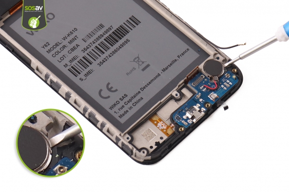 Guide photos remplacement connecteur de charge Wiko Y62 (Etape 9 - image 1)