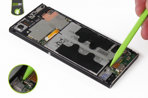 Guide photos remplacement carte connecteur de charge & microphone Xperia XA1 (Etape 10 - image 1)