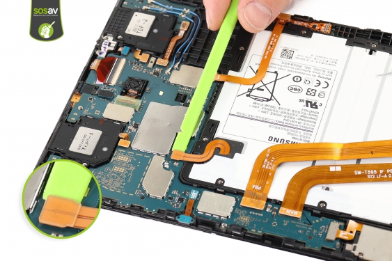 Guide photos remplacement haut-parleur haut gauche Galaxy Tab A 10,5 (2018) (Etape 5 - image 1)