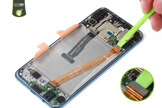Guide photos remplacement nappe de liaison connecteur de charge Huawei P30 Lite (Etape 17 - image 3)