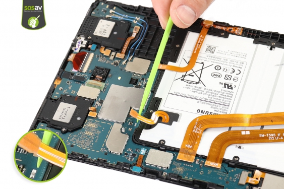 Guide photos remplacement haut-parleur haut gauche Galaxy Tab A 10,5 (2018) (Etape 5 - image 2)