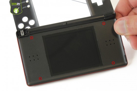 Guide photos remplacement ecran supérieur et haut-parleurs Nintendo DS Lite (Etape 29 - image 1)