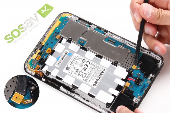 Guide photos remplacement nappe de liaison de l'écran lcd Samsung Galaxy Tab 2 7" (Etape 10 - image 1)
