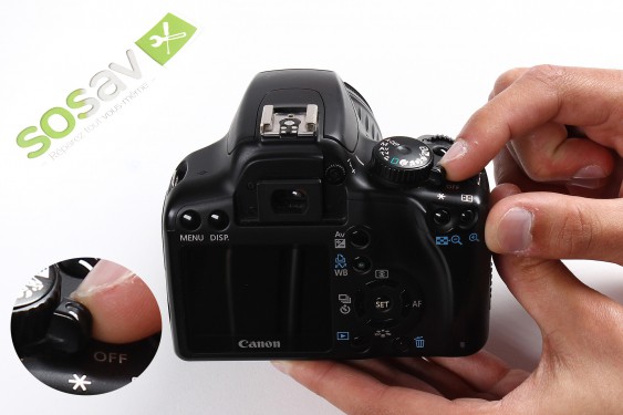 Guide photos remplacement carte d'alimentation Canon EOS 1000D / Rebel XS / Kiss F (Etape 1 - image 2)