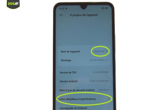 Guide photos remplacement connecteur de charge Xiaomi Redmi 14C (Etape 1 - image 1)