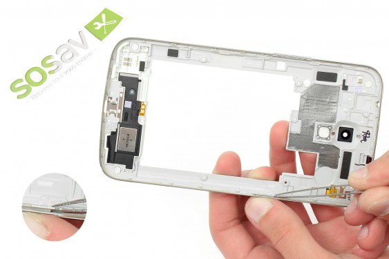 Guide photos remplacement bouton plastique power Samsung Galaxy Mega (Etape 8 - image 1)
