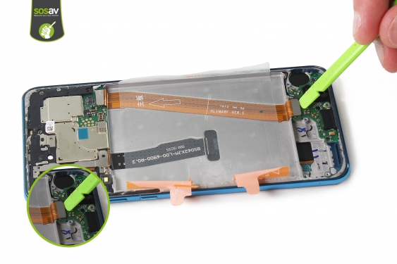 Guide photos remplacement nappe de liaison connecteur de charge Huawei P30 Lite (Etape 17 - image 1)