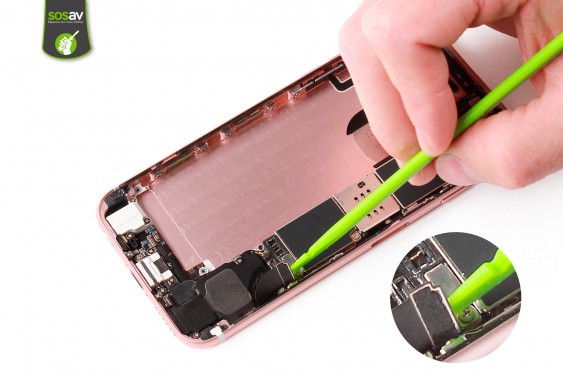 Guide photos remplacement nappe power, vibreur, volume, flash et micro externe iPhone 6S (Etape 27 - image 2)