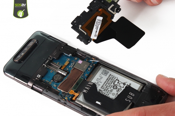 Guide photos remplacement nappe de liaison connecteur de charge Galaxy A80 (Etape 9 - image 4)