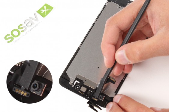 Guide photos remplacement nappe caméra avant + capteur de proximité et luminosité + haut-parleur interne + micro secondaire iPhone 6 Plus (Etape 10 - image 2)